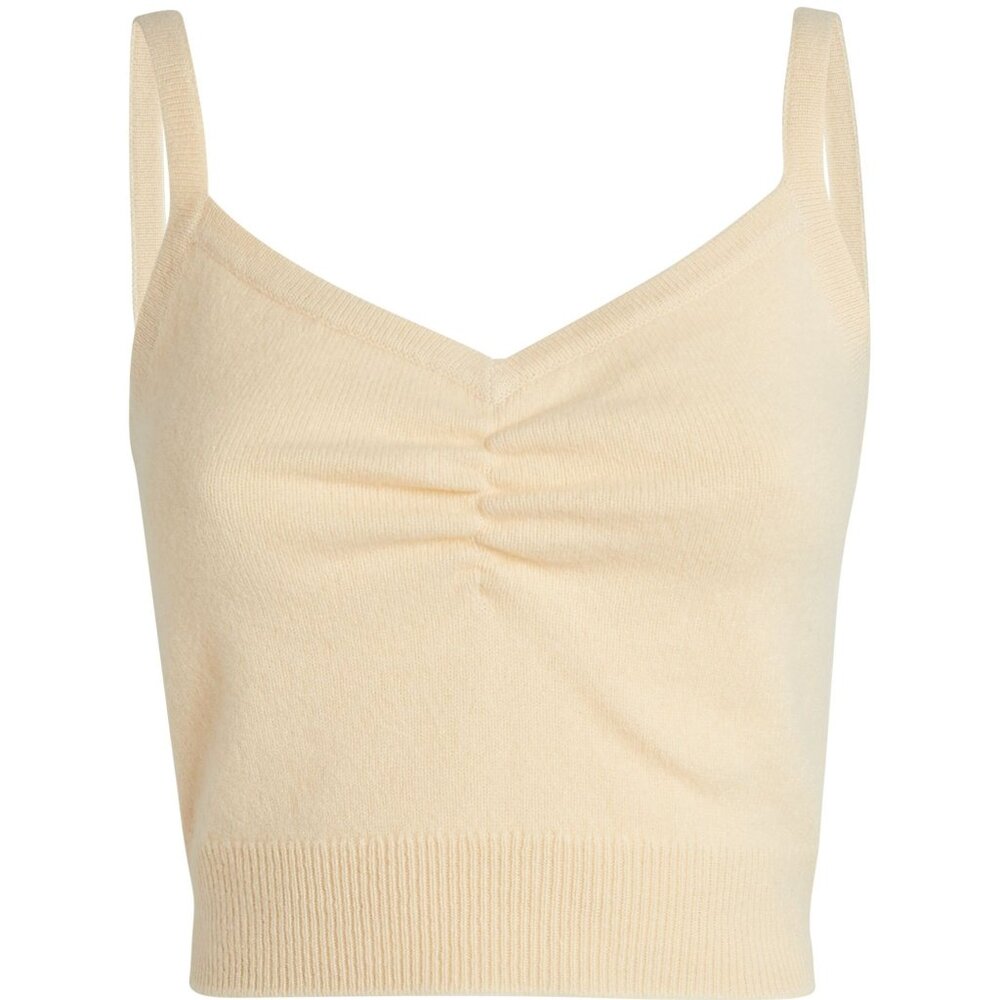 Sandro Paris Wool Sweetheart Crop Top in S